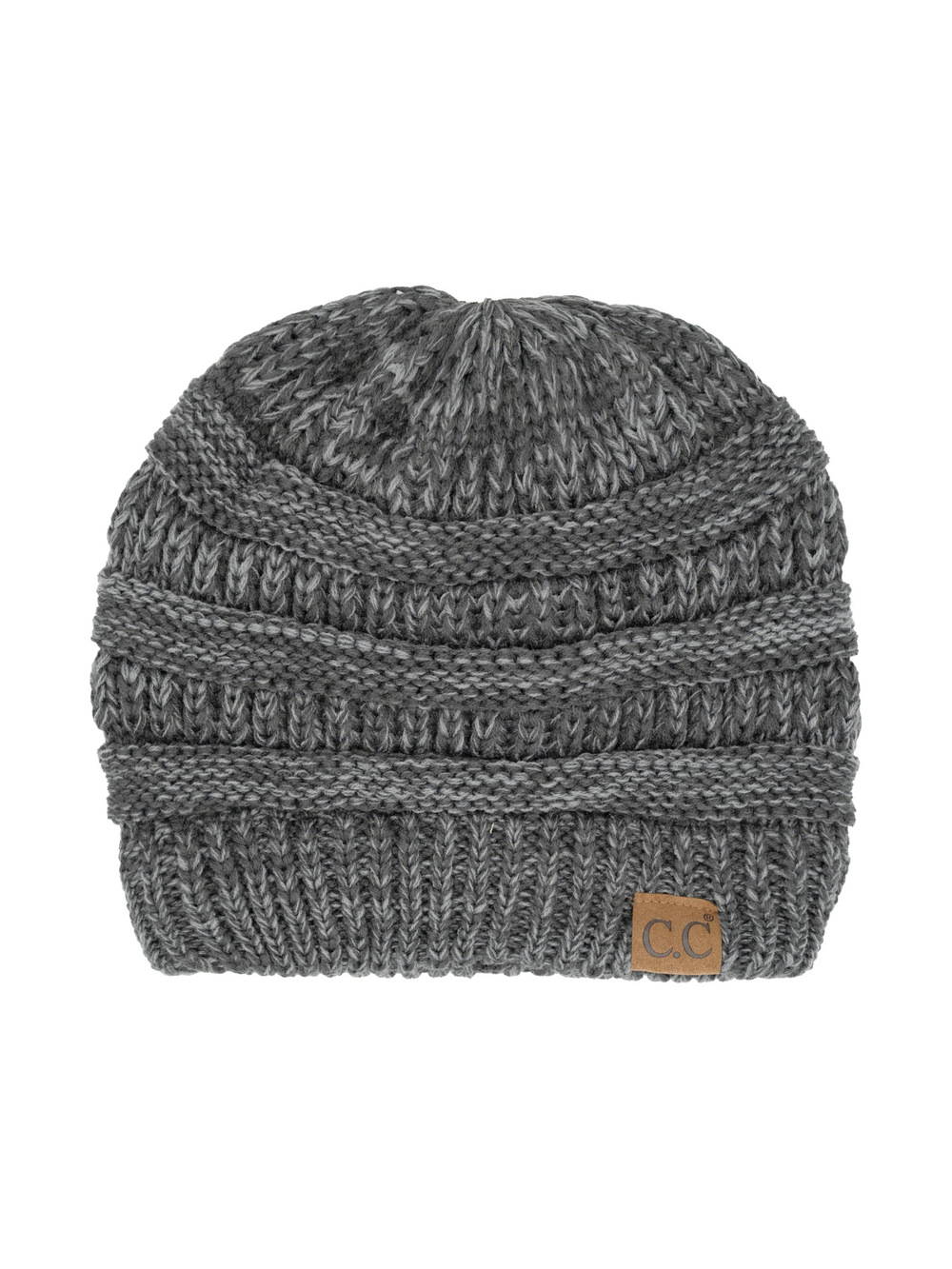 Exclusives Cable Knit Beanie - Thick, Soft & Warm | Dk Gray, Lt Gray | Size OS
